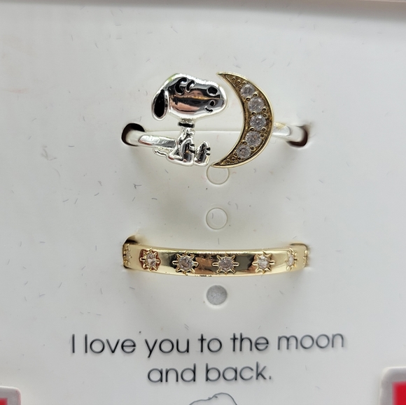 Unwritten Jewelry Peanuts Snoopy Rings Pack Of 2 Size 9 New With Tags Poshmark